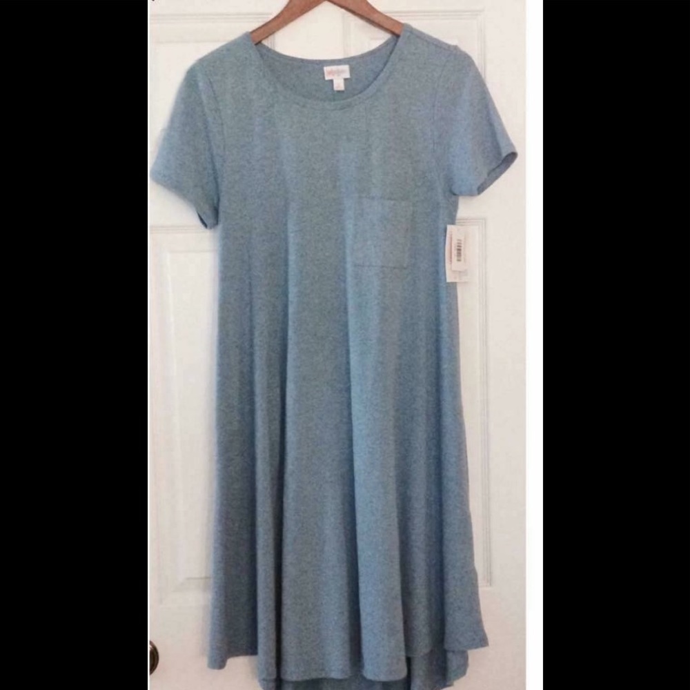 NWT LuLaRoe solid heathered blue Carly. Size XS.
